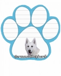 Dog Paw Notepads - German Shepherd White