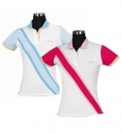 E COUTURE Ladies Oceanic Short Sleeve Polo Shirt