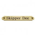 Engraved Name Plate 3/4' x 4 1/4' English Brass Plate