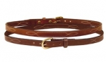 Tory Leather 3/4" Belt with Triple Stitched Pattern