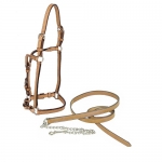 Tory Leather 3/4" Horse Western Show Halter w/Lead