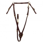 Tory Leather Bridle Leather Horse Hunt Breast Plate with Solid Brass Hardware