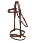 Tory Leather Deluxe Dressage Padded Bridle with Buckle Ends