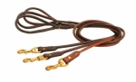 Tory Leather Rolled Leather Dog Leash - 4'