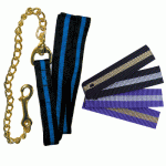 Two Color Stripe Lead - w/Chain Black/Blue