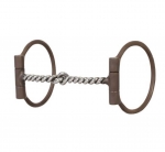 Weaver Leather 5" All Purpose Offset Dee Bit with 5" Sweet Iron Twisted Wire Snaffle Mouth Bit