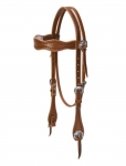 Weaver Leather Hand Tooled Browband Headstall with Sunburst Border
