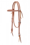 Weaver Leather Stockman Browband Headstall with Spots, Russet